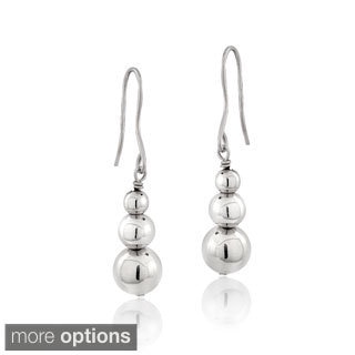 Mondevio Silver Bead Dangle Earrings