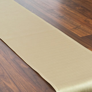 Shimmer Gold Topstitched Table Runner