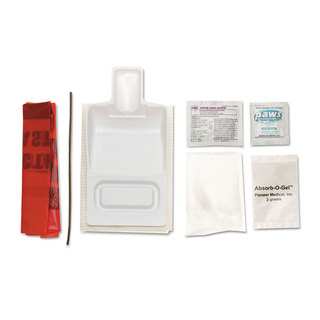 Medline Fluid Clean-Up Kit, 7 Pieces, Synthetic-Fabric Bag