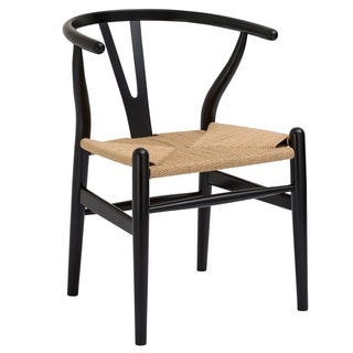 Edgemod Black Weave Wishbone Style Y-Arm Chair