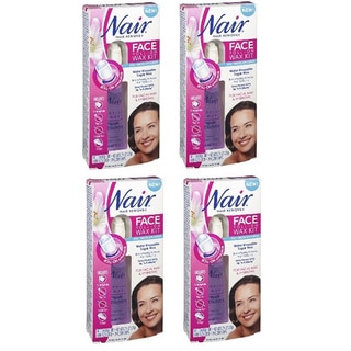 Nair Hair Remover Face Roll-on Wax Kit 20 Cloth Strips (Pack of 4)