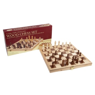 10.5-inch Deluxe Folding Wood Chess Set
