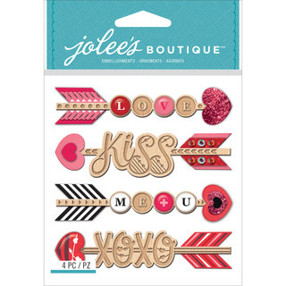 Jolee's Boutique Dimensional Stickers-Heart Arrows