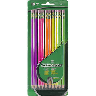 Ticonderoga #2 Pencils 10/Pkg-Assorted Neon