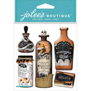 Jolee's Boutique Dimensional Stickers-Vintage Bottles & Labels