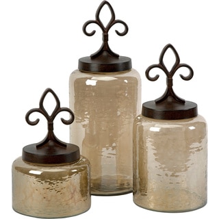 Fleur De Lis Lidded Jars (Set of 3)