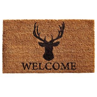 Deer Welcome Coir with Vinyl Backing Doormat (1'5 x 2'5)