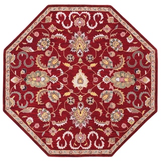 Hand Tufted Salvador Red Wool Octagon Rug (8'x8')