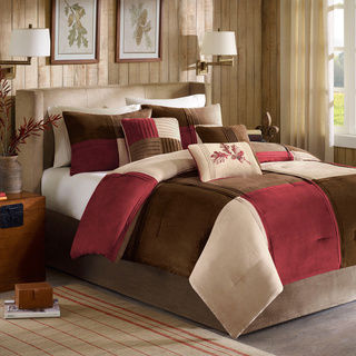 Madison Park Maddox 7-piece Comforter Queen/Red (As Is Item)