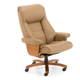Mandal-S Sand Top Grain Leather Swivel Office Chair