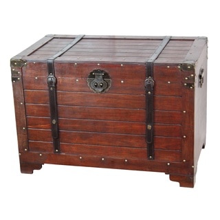 Old Fashioned Wooden Treasure Hope Chest