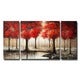 'Through The Trees' Hand Painted 3-piece Gallery-wrapped Art Set - Thumbnail 3