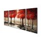 'Through The Trees' Hand Painted 3-piece Gallery-wrapped Art Set - Thumbnail 5