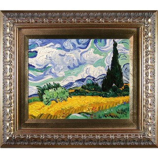 Vincent Van Gogh Wheat Field Hand-painted Framed Canvas Art