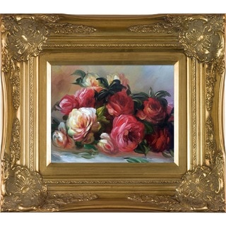 Pierre-Auguste Renoir Discarded Roses Hand-painted Framed Canvas Art