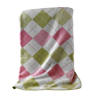 Argyle Pink and Green Throw