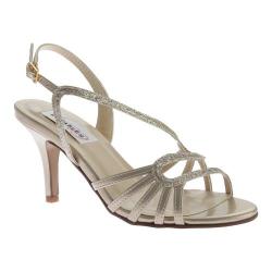 Women's Dyeables Caitlyn Strappy Slingback Sandal Champagne Glitter