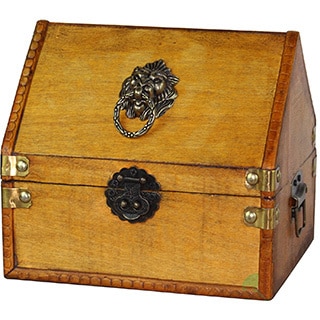 Small Pirate Chest with Lion Ring