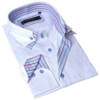 Coogi Luxe Men's White Button Down Dress Shirt