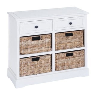 Wooden 4-Basket Cabinet