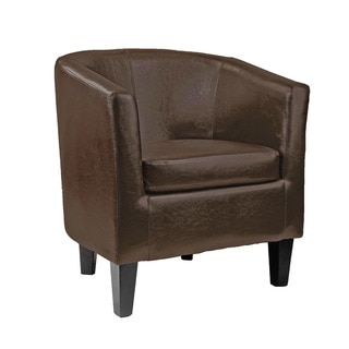 slide 1 of 1, Clay Alder Home Wallace Bonded Leather Tub Chair