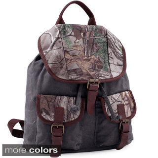 Realtree Fold-over Canvas and Camo Backpack