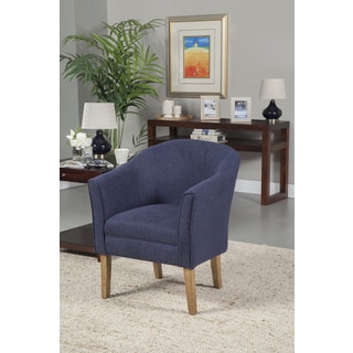 HomePop Navy Chunky Textured Accent Chair