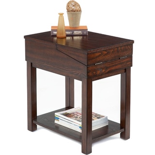 Birch Veneer Hinged-top Chairside Table