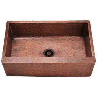 MR Direct 913 Single Bowl Copper Apron Sink