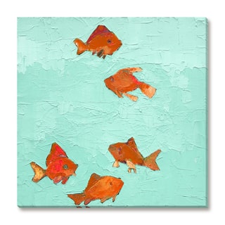 Gallery Direct Trevor Mikula's 'Swimming Goldfish' Gallery Wrapped Canvas