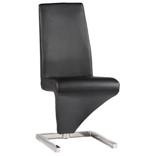 Somette Savanna Black 'Z' Frame Upholstered Side Chair (Set of 2)