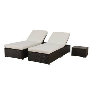 BroyerK 3-piece Outdoor Rattan Lounge Patio Furniture Set