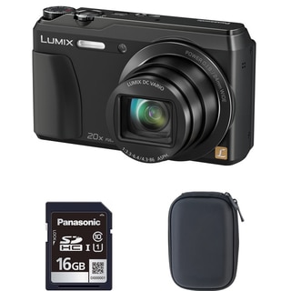 Panasonic ZS35 Black Digital Camera and 16GB SD Card Bundle (Refurbished)