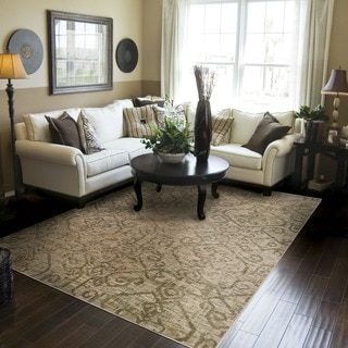 Heritage Faded Traditional Beige/ Grey Rug (6'7 X 9'6)