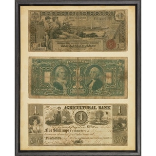 Antique US Currency Framed Art Print