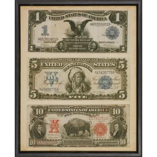 Antique American Currency Framed Art Print