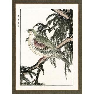 Aviary Woodblock Prints Bird Framed Art Print