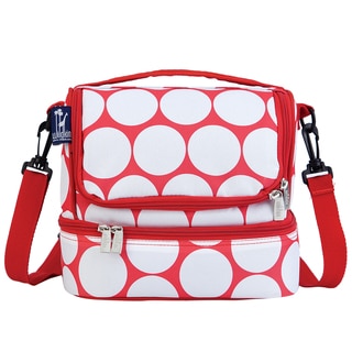 Wildkin Big White Dot/ Red Double Decker Lunch Bag