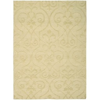 Hand-knotted Nourison Ambrose Straw Area Rug (5'6 x 7'5)