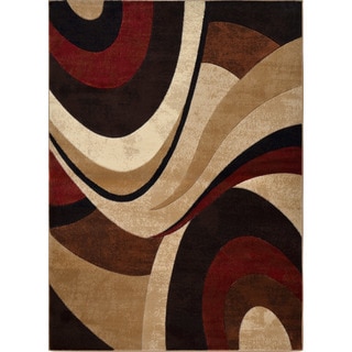 Home Dynamix Tribeca Collection HD5382-539 Brown-Red 7'10 X 10'6 Area Rug