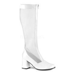 Women's Funtasma Gogo 307 Knee High Boot White Stretch Patent/Mesh
