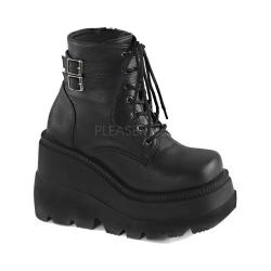 Women's Demonia Shaker 52 Ankle Boot Black Vegan Leather