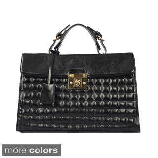 Via 'Bethany' Quilted Print Satchel Bag
