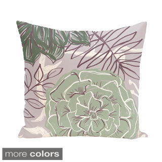 Tropical Floral 16-inch Decorative Pillow
