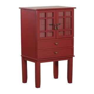 Powell Monroe Red Jewelry Armoire