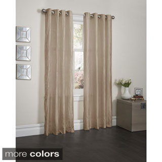 Sherry Crushed Satin 84-inch Curtain Panel Pair