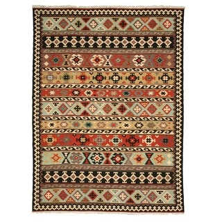 Hand-knotted Wool Traditional Geometric Kyle Kilim Rug (8'6 X 11'6)