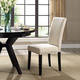 Upholstered High-back Dining Chair with Nailhead Trim - Thumbnail 3