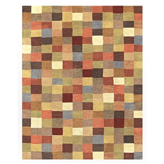 Grand Bazaar Hand-knotted 100-percent Wool Pile Pyramid Rug in Multi 3'-6" x 5'-6"