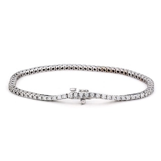 Suzy Levian 2ct TDW 14k White Gold Diamond Tennis Bracelet (G-H, SI1-SI2)